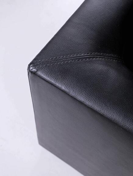 Kožená sedací souprava Endy s rozkladem levá černá