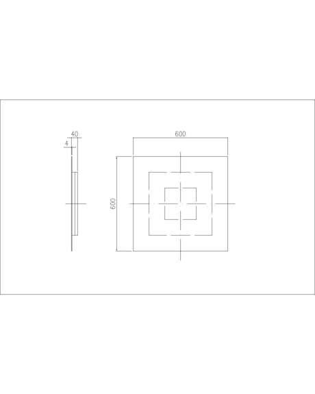 Zrcadlo SNAB STYLE Čtverec 600x600