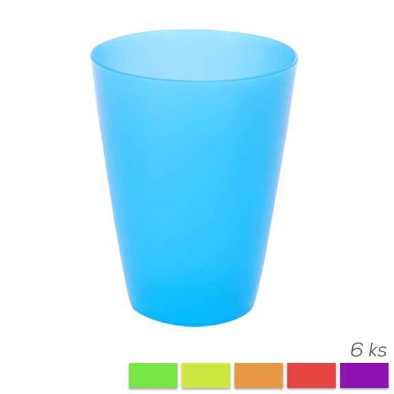 Pohár UH barevný 6 ks 0,3 l mix