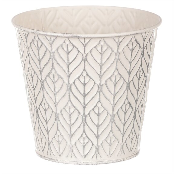 Obal kovový, krémová barva.