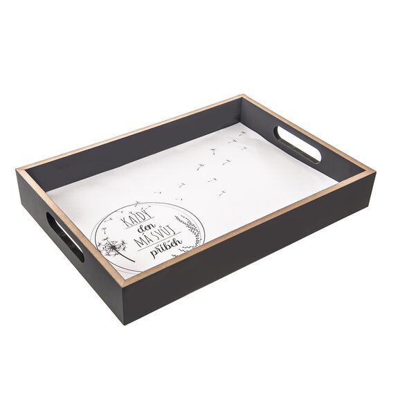 Tác lisované dřevo servírovací KAŽDÝ DEN 34x24 cm