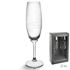 Sklenice vlnka 0,22 l sekt 2 ks