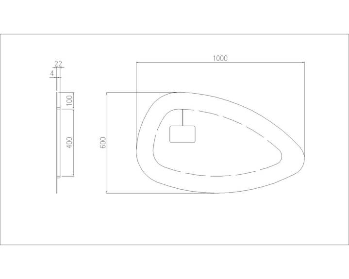 Zrcadlo SNAB STYLE 1000x600