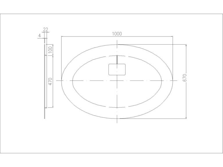 Zrcadlo SNAB STYLE Elipsa 400x270