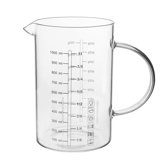 Odměrka borosil. sklo potisk 1 l