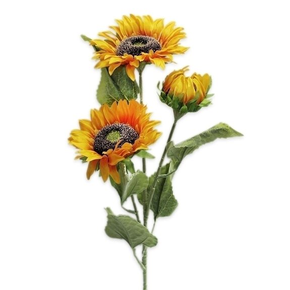 Slunečnice textil x3/92cm