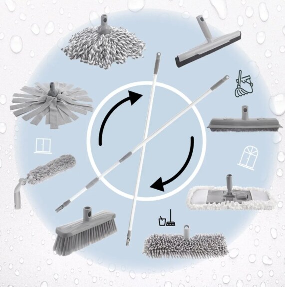 Hůl nerez/UH 94/158 cm klip CLEAN SYSTEM teleskopická