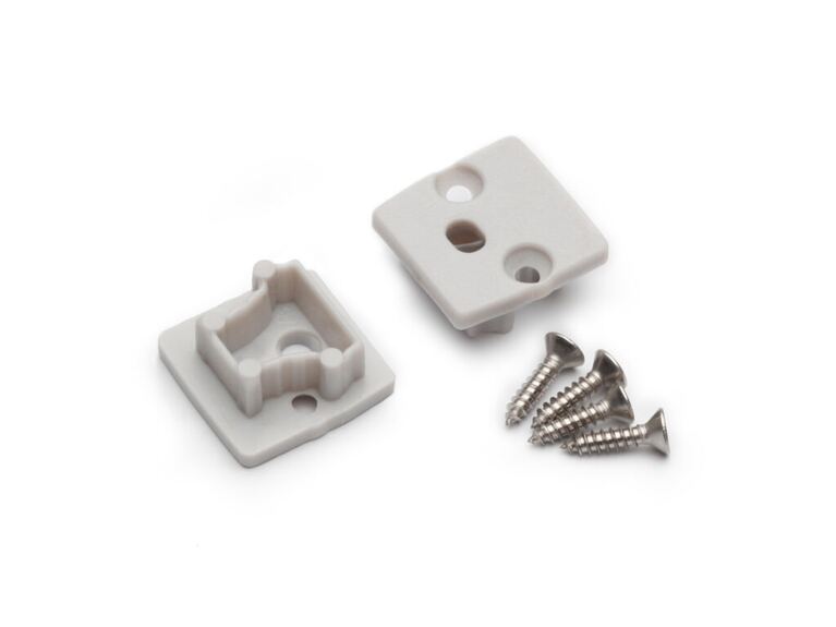 Koncovka WIRELI FLOOR12 šedá s otvorem, pár