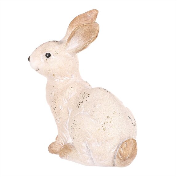 Zajíc keramický MT718-L - velký, barva světle béžová