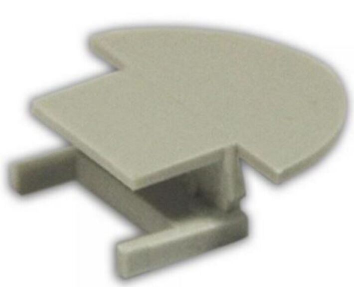 Koncovka WIRELI 02 šedá půlkulatá, pár