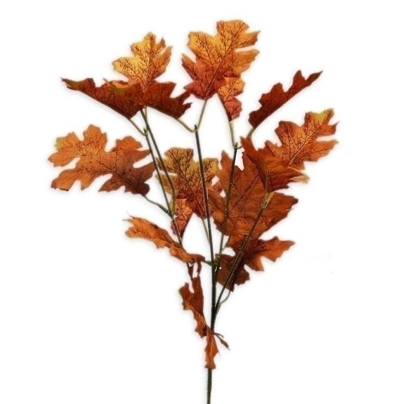 Listy větev textil 59cm hnědá