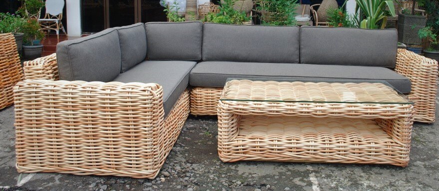 SARA - rohová sedačka ze syntetického ratanu