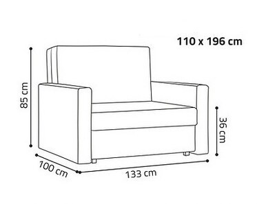 Rozkládací křeslo Falco Vivian Bis II