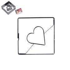 Vykrajovačka nerez/střed čtverec srdíčko