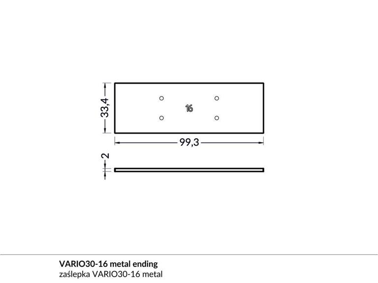 Koncovka WIRELI VARIO30-08 + 2x30-01 + 2xE9 stříbrná kov, pár