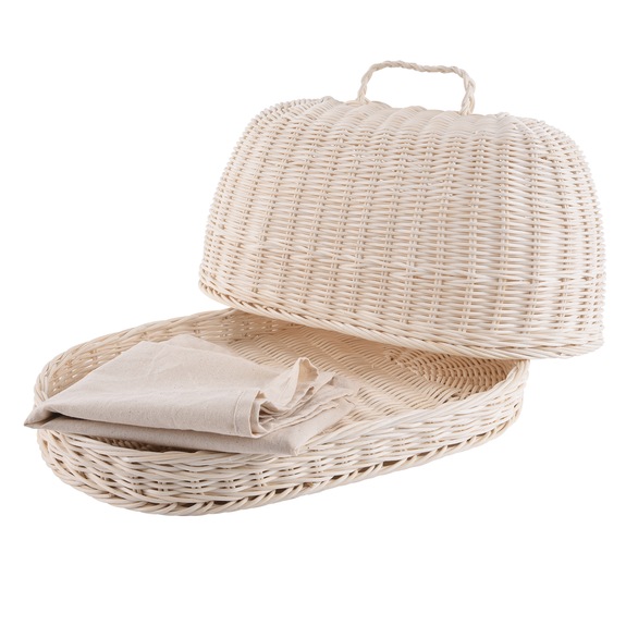 Chlebovka ratan ovál + utěrka