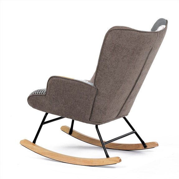 Křeslo houpací AK-374 PW2 potah patchwork látka