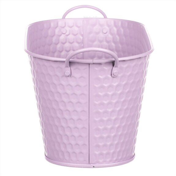 Obal kovový - truhlík,  ve světle fialové barvě.