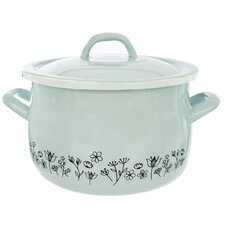 Hrnec smalt LOUKA zelený 4,8 l poklice