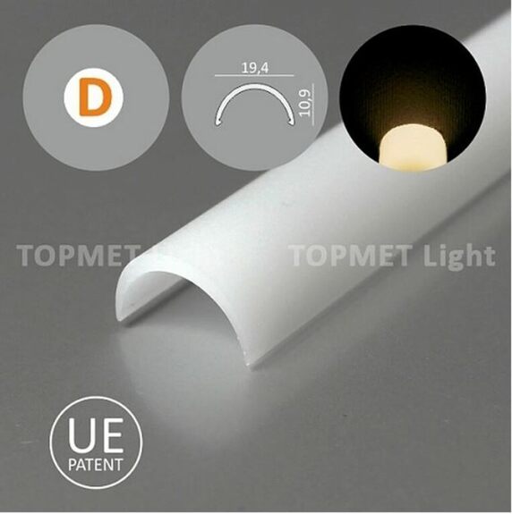 Difuzor WIRELI D PŮLKULATÝ OPÁL, 2m (metráž)