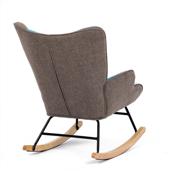 Křeslo houpací AK-374 PW2 potah patchwork látka