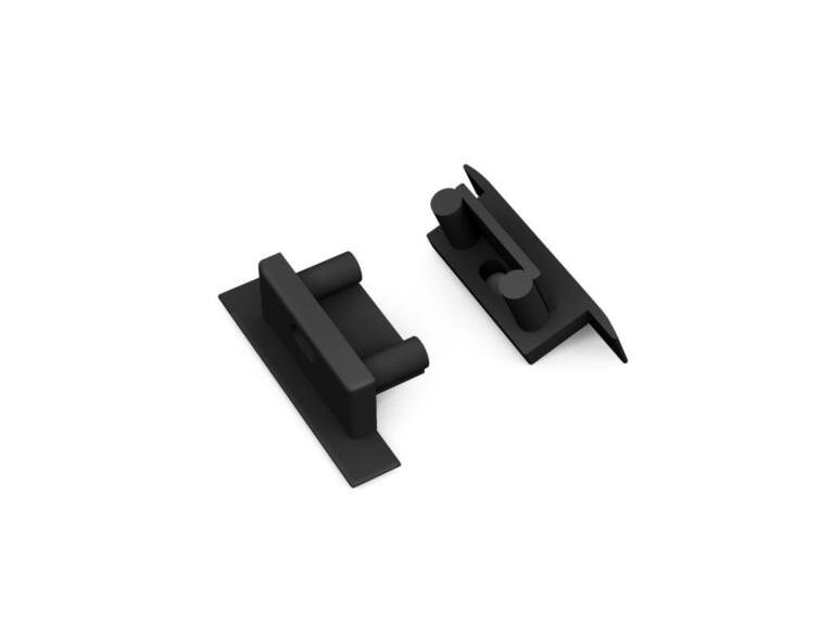 Koncovka WIRELI BEGTIN12 černá hranatá s otvorem, pár