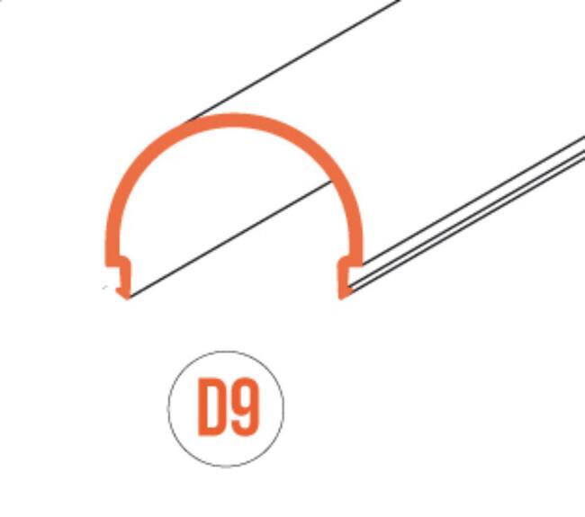 Difuzor WIRELI D9 PŮLKULATÝ OPÁL, 2m (metráž)