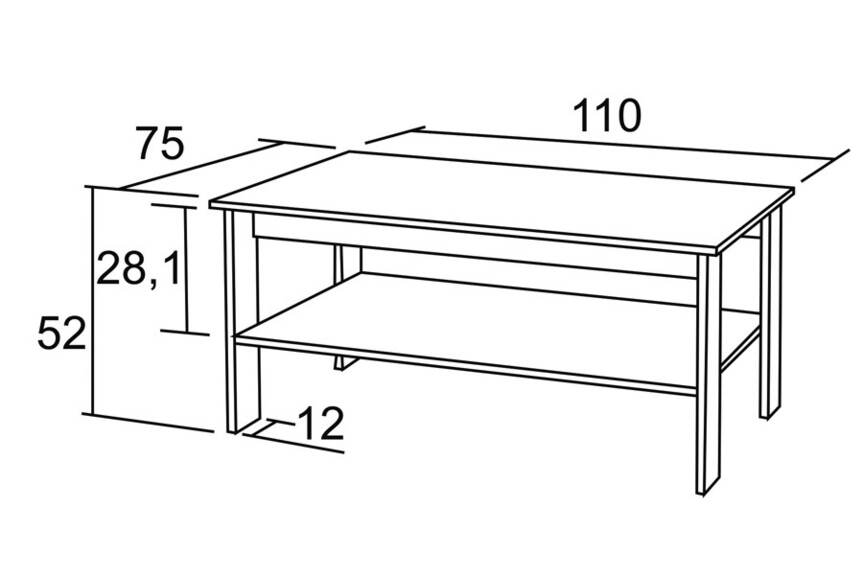 Konferenční stůl Leopold 75×110