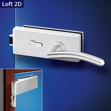 Heda Loft kování na skleněné dveře HR + 2D nerez