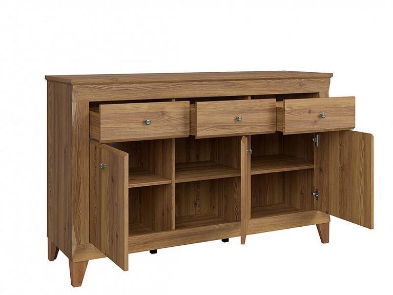 Komoda BERGEN KOM3D3S modřín sibiu zlatý