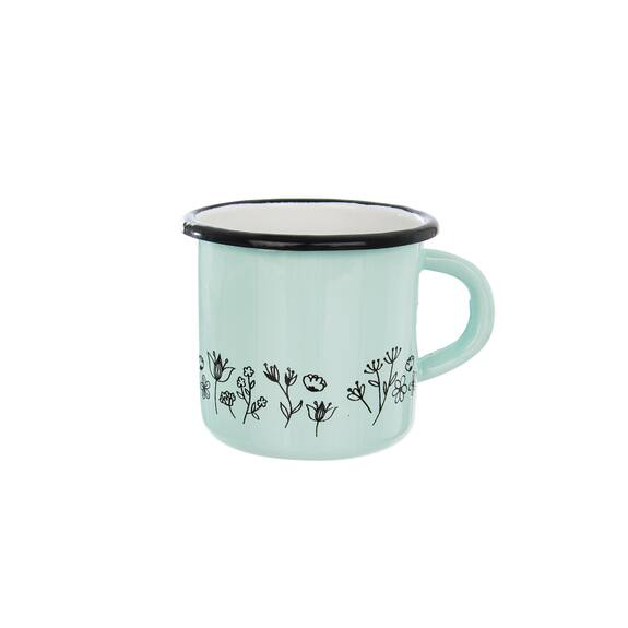 Hrnek smalt LOUKA 0,4 l, pr. 8 cm zelená