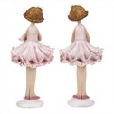 Dívka v sukni, mix 2 druhů, růžová barva, polyresin.