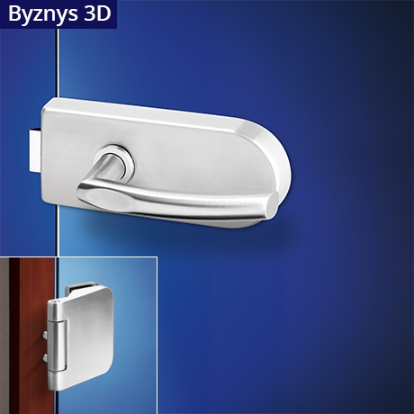 Ilsa Byznys kování na skleněné dveře OV + 3D nerez