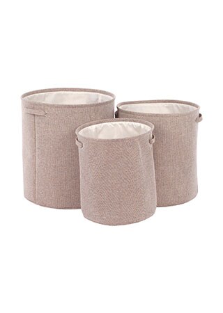 Koš na prádlo - polyester, sada 3 ks