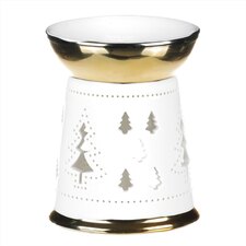 Aroma lampa, porcelánová. Zlato-bílá barva.