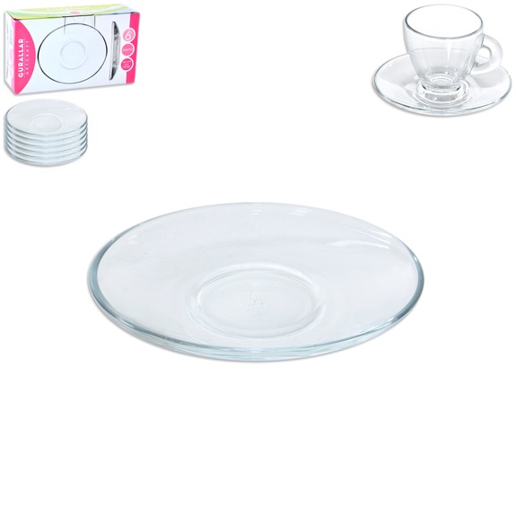 UK Podšálek sklo Asena 11,5x10 cm, 1 ks (sada 129568)