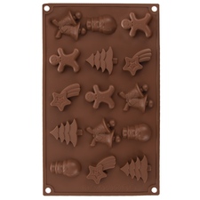 Forma silikon Vánoce 15 hnědá