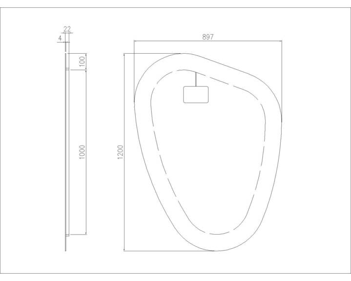 Zrcadlo SNAB STYLE 1200x840