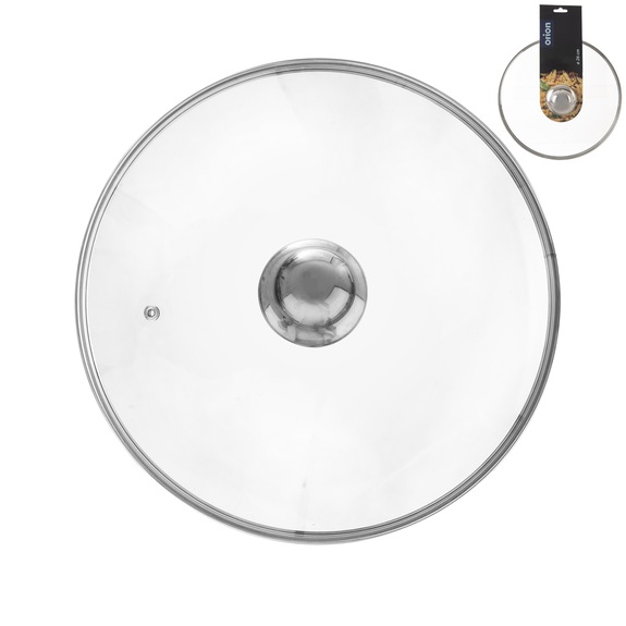 Poklice sklo pr. 26 cm nerez úchyt