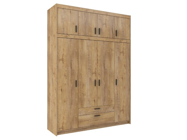 EVERLY 4D šatní skříň + nástavec