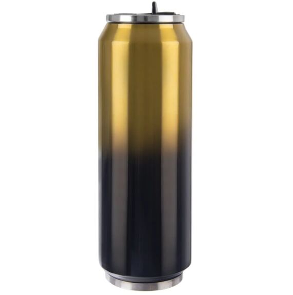 Termoska-plechovka nerez 0,7 l zlatá/černá
