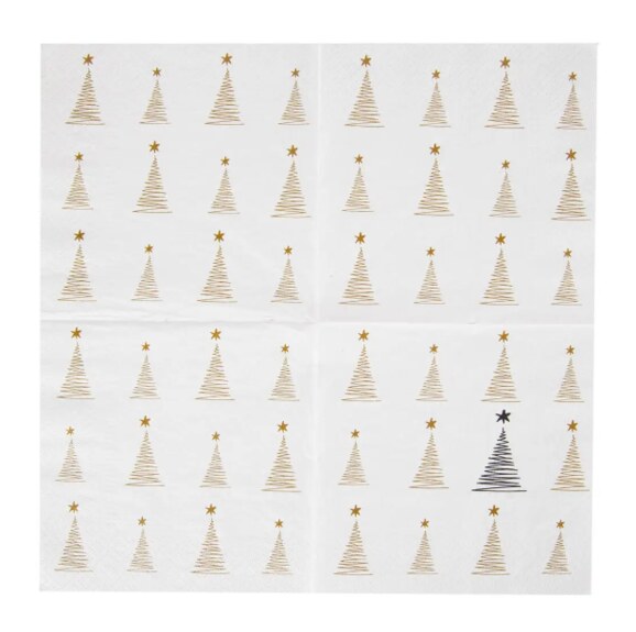 Ubrousek papír STROMEK 20 ks 33x33 cm zlatá