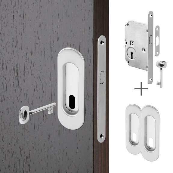 Mušle OV BB + zámek zadl. posuv BB matný chrom