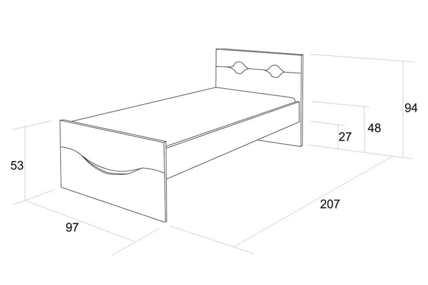 Postel úsměv CASPER 90×200