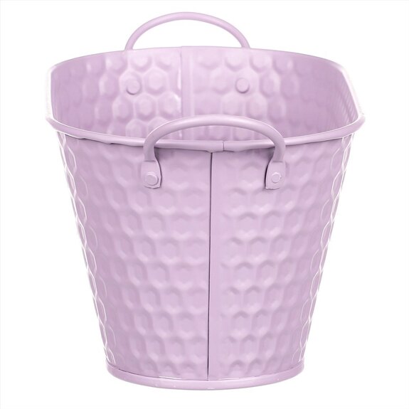 Obal kovový - truhlík,  ve světle fialové barvě.