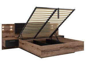 Postel KASSEL LOZ/160/B dub monastery/dub černý