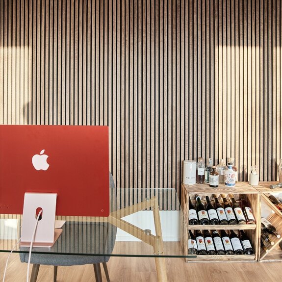 Dekorační obkladový SLAT panel akustic Ořech 300