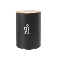 Dóza plech/bambus pr. 11 cm Sůl BLACK CZ