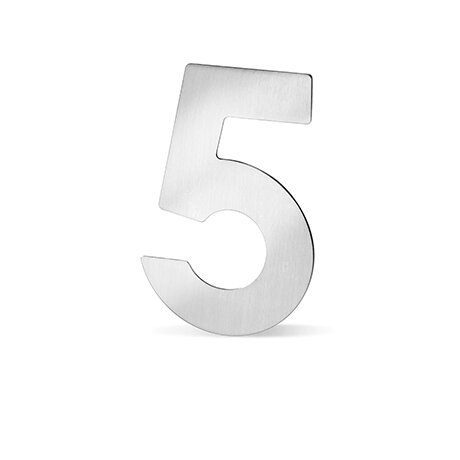 Domovní číslo "5" nerez 120mm