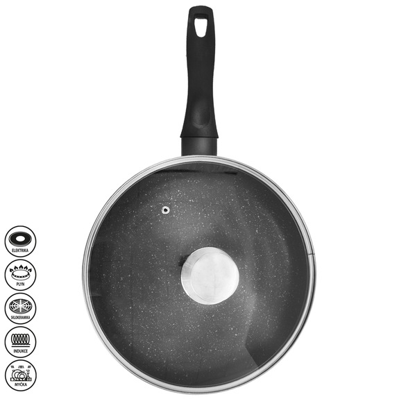 Pánev GRANDE pr. 28 cm poklice sklo